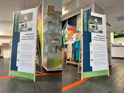 Support pour kakémono en bois