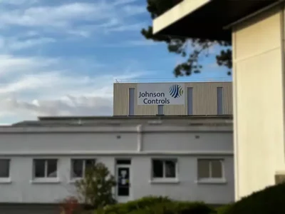 Enseigne Johnson Controls en dibond