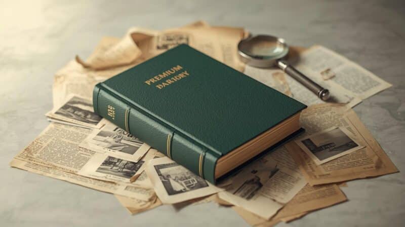 Livre d’histoire d’entreprise avec numérisation de documents anciens